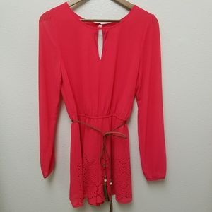 SHE AND SKY LONG SLEEVE SHORT ROMPER